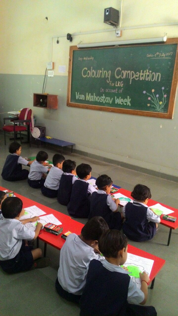 Drawing Competition for LKG students on Account of Van Mahostava Week